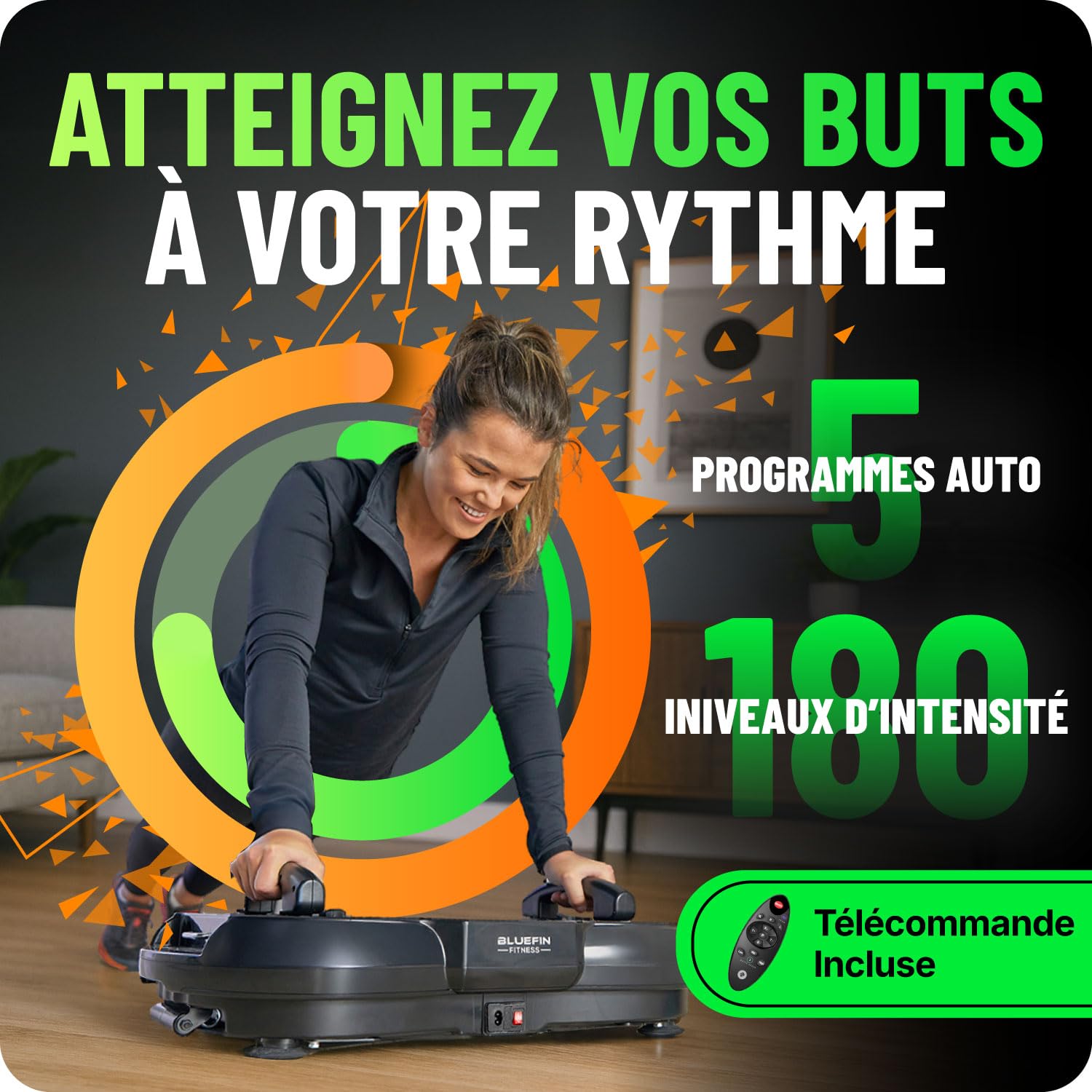 Bluefin Fitness Plateforme Vibrante Machine d'exercice à Vibrations pour Tout le Corps