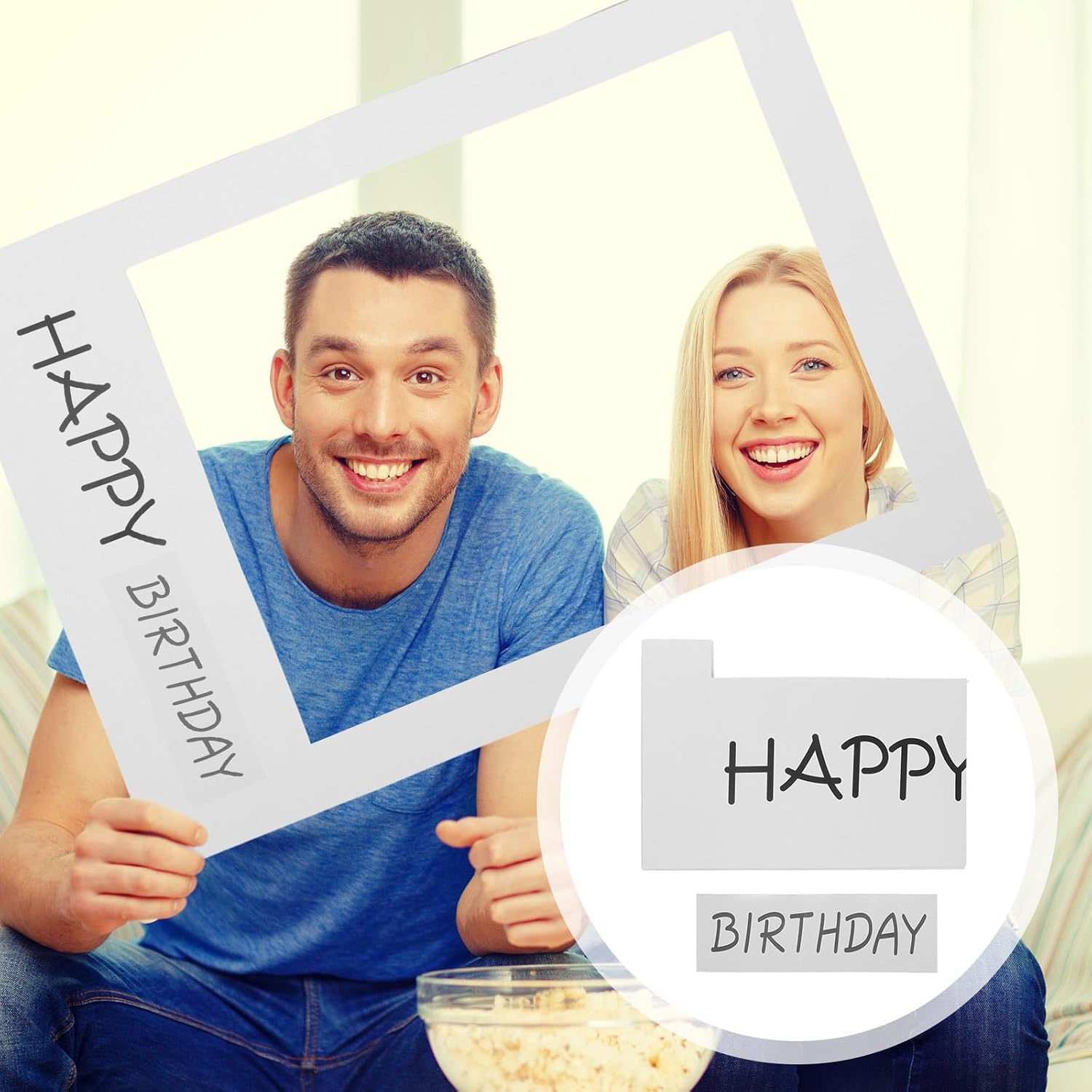 Happy Birthday Photo Frame Birthday Anniversary Pictures Paper Booth Props Party Decoration Favors