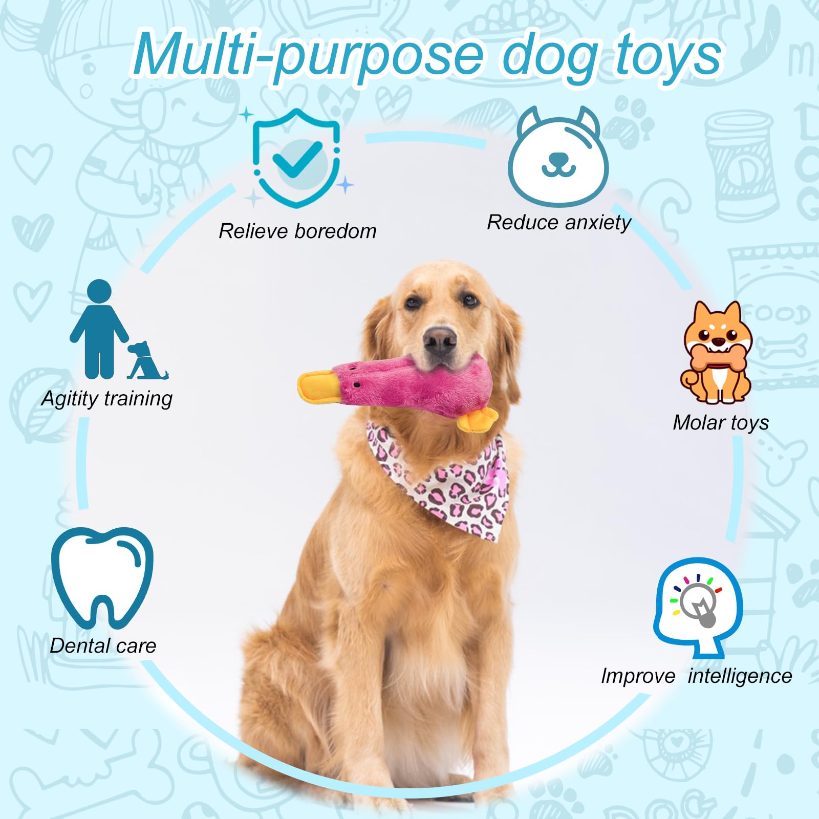 Andiker 2 PCS Dog Squeaky Toys - Image 4
