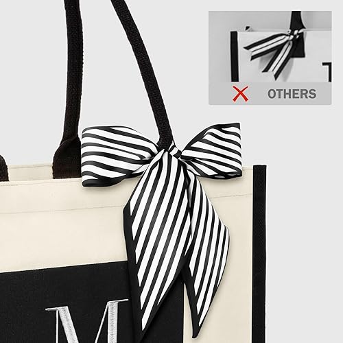 Miniatura 4 de IDEATECH Bolsa de lona para mujer, regalos de cumpleaños personalizados para mujeres, bolsa de playa con monograma ideal para bodas, vacaciones