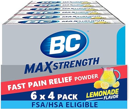 Miniatura 10 de BC MAX Strength - Polvo rápido para aliviar el dolor, sabor a limonada aspirina 500 mg y acetaminofeno 500 mg disolver paquetes, 16 unidades