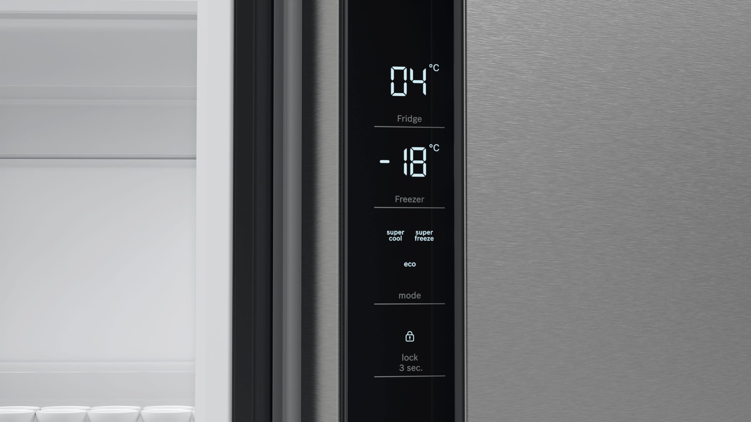 Bosch Serie 4 KFN96VPEA side-by-side refrigerator Freestanding 605 L E Stainless steel