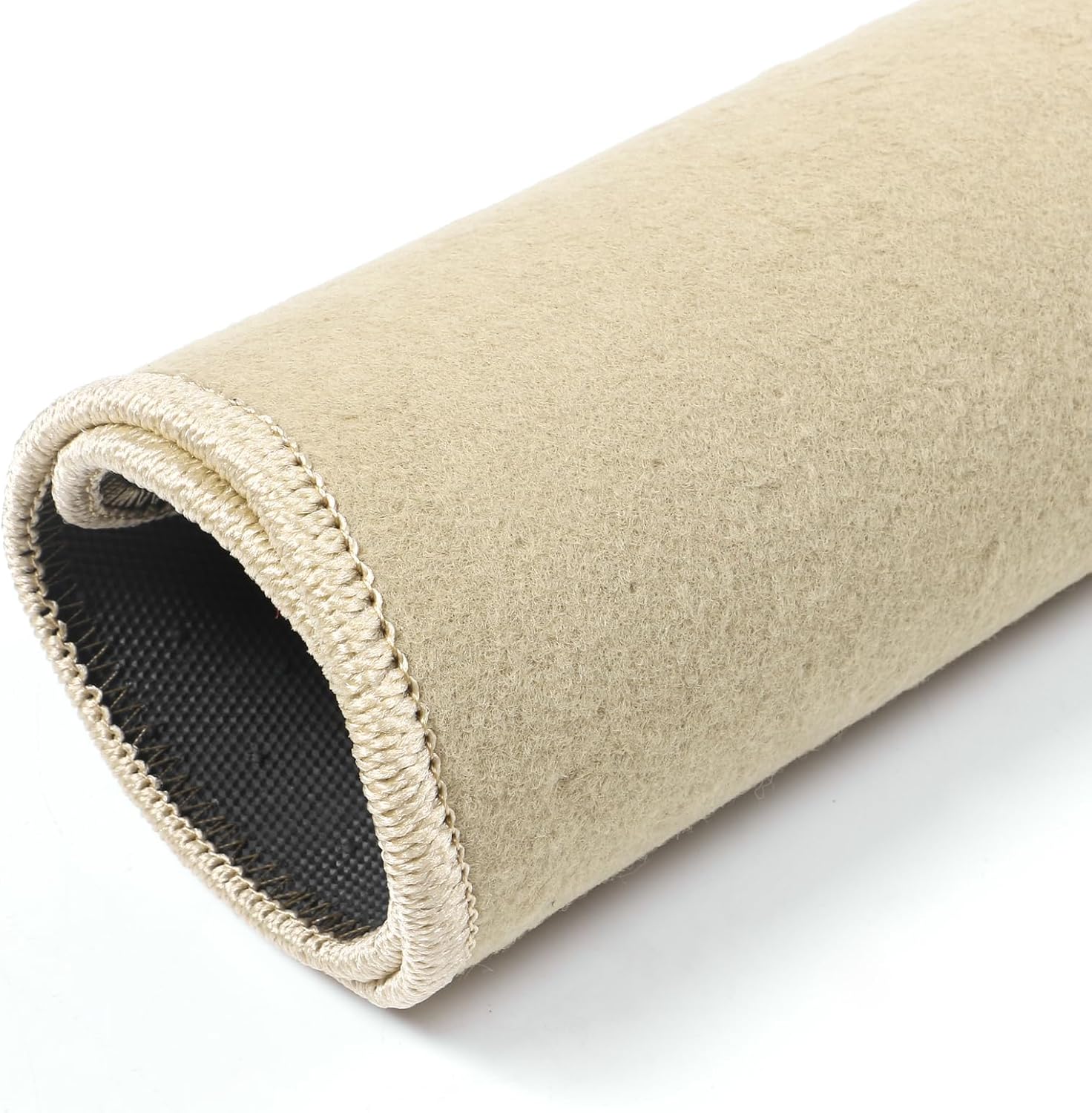 IKON MOTORSPORTS, Nylon Car Floor Mats Compatible with 2017-2025 Honda Ridgeline 4DR, OE Style Beige Driver Passenger Car Carpets, Front Rear 3PCS Full Set