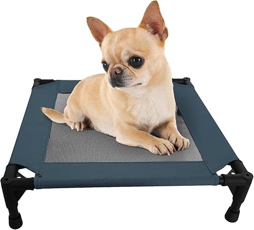 Miniatura 9 de Pozico Cama elevada para mascotas con malla transpirable para gatos y perros pequeños, catre refrescante elevado para mascotas para cachorros y Cama