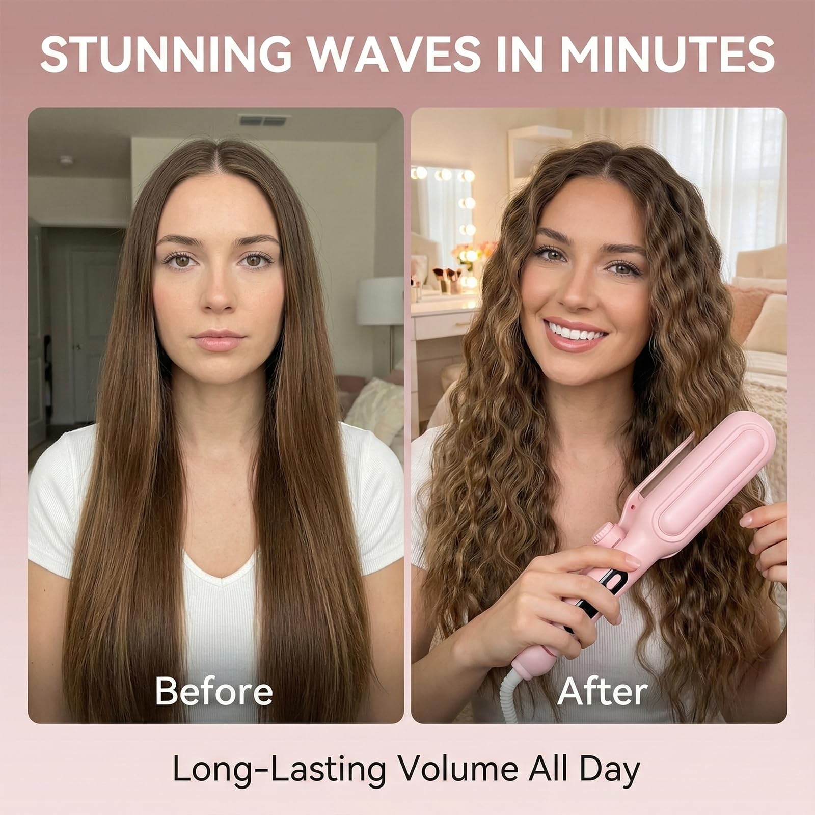 Rizadora Hair Crimper and Adjustable Hair Waver with Ionic Ceramic Technology