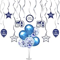 Vista 73 de Juego de decoraciones para fiesta de cumpleaños número 16, serpentinas moradas con soporte de globo de mesa morado, decoraciones de fiesta