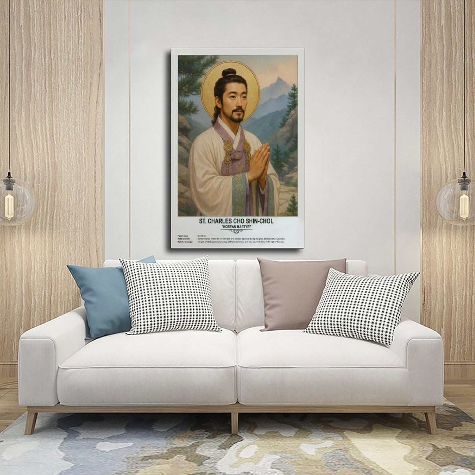 St. Charles Cho Shin-chol, religious_beliefs, Kunst-Wanddekoration, Poster, Familie, Bar, Restaurant, Garage, Café, Kunstschild, Geschenk, ungerahmt, 50,8 x 76,2 cm