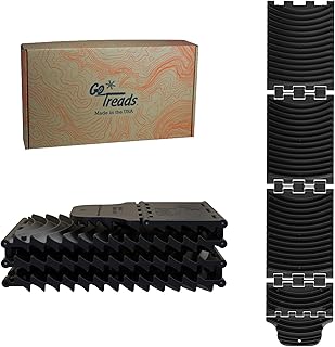 GoTreads Regular Traction Boards - Pair of Foldable, Compact Traction Mats for Camping, Off-Roading, and Vehicle Leveling - Black
