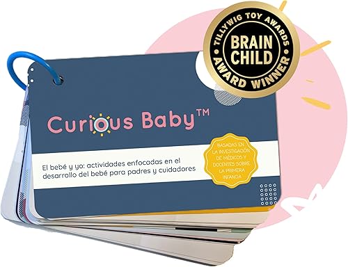 Curiosas Tarjetas de Actividades en Español  40+ Actividades Premiados para el Bebé y Yo (0-12 Meses), Ideas de Juego Creativas Centradas en el