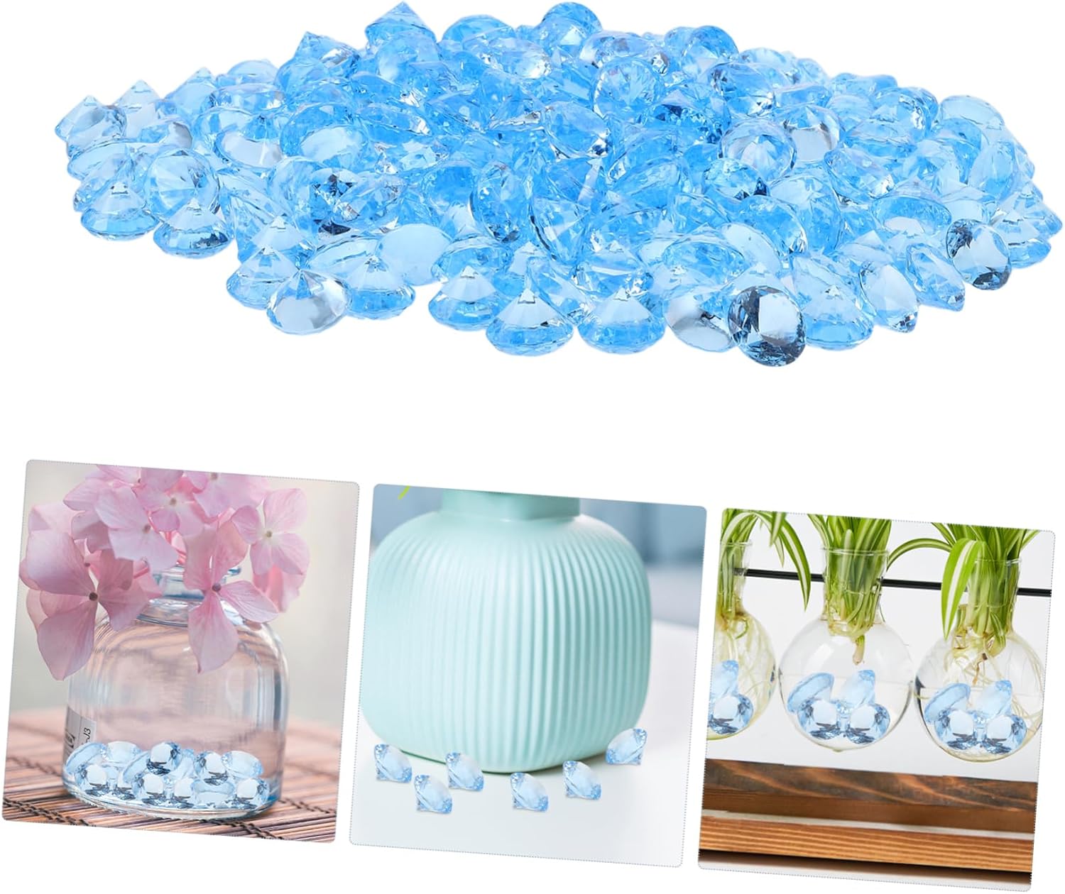 1 Pack Artificial Diamond Vase Filler Decorative Crystal Gems for Home Wedding Party Decorations