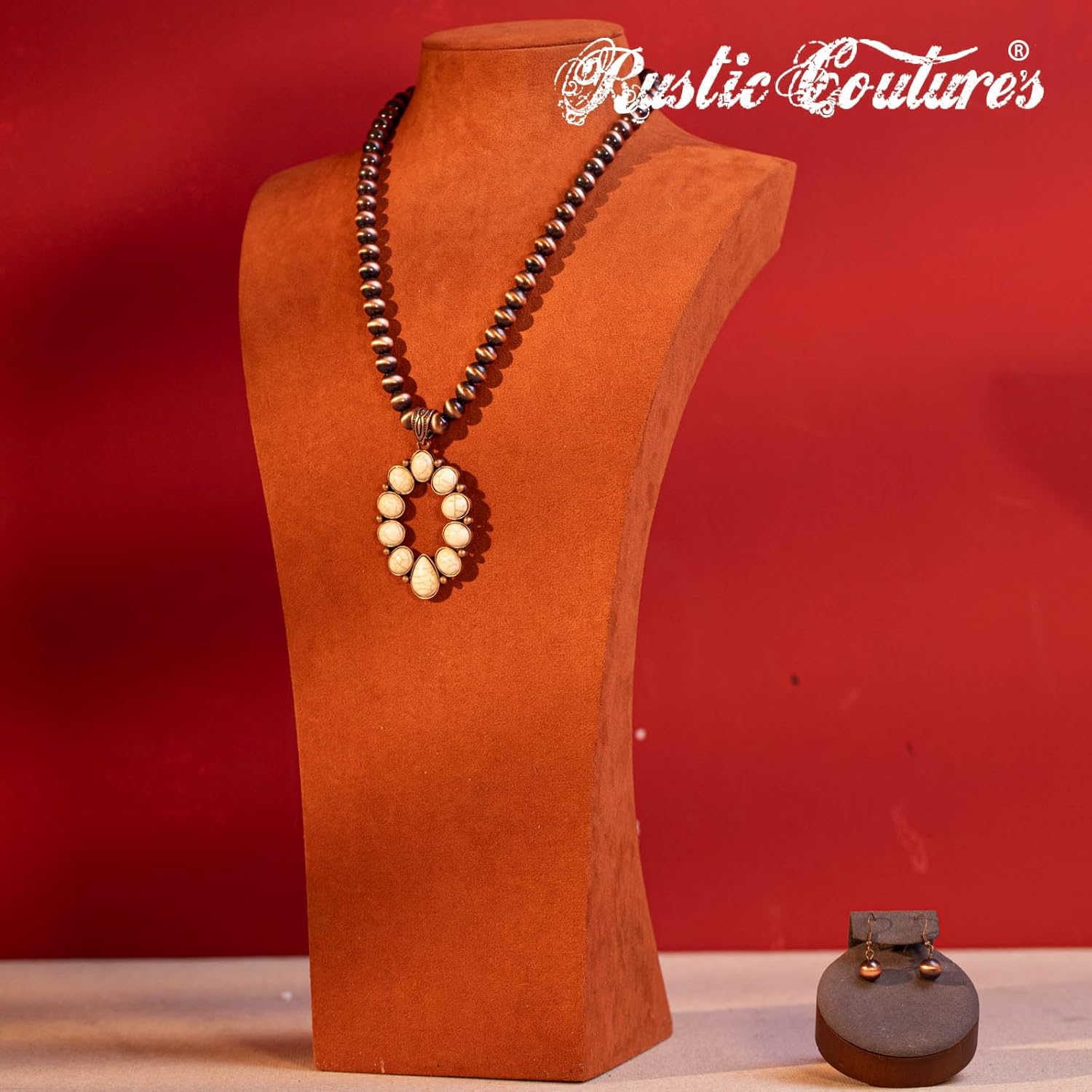 Rustic Couture's Western Jewelry Set for Women Cowgirl Vintage Western Necklace Earring - Image 2