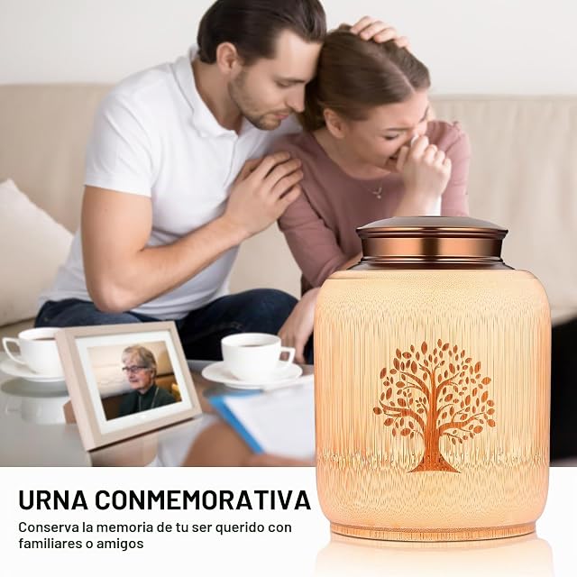 Foto 5 de 7 de HOOMTREE Urna de Recuerdo para Cenizas humanas o Mascotas,Urnas Medianas para Cenizas humanas de bambú,Urna…