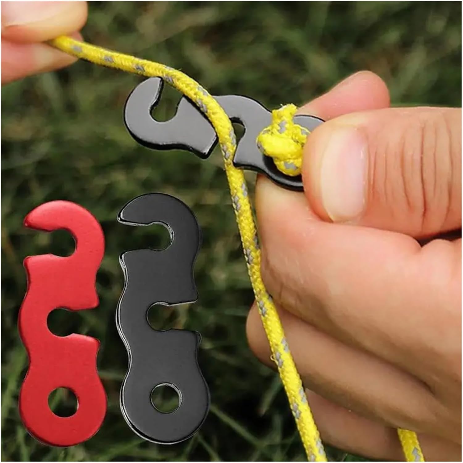 40 Pcs Aluminum Alloy Tent Rope Tensioner with S-Hook for Camping
