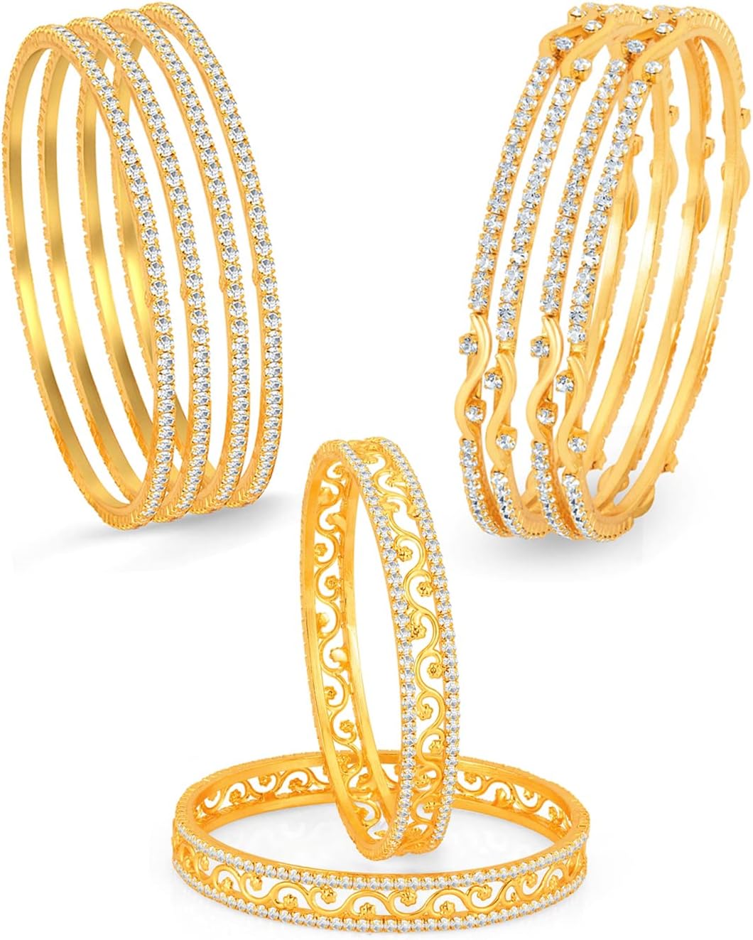 SukkhiExcluisve Gold Plated Set of 3 Bangle Combo for Women (CBB100909)
