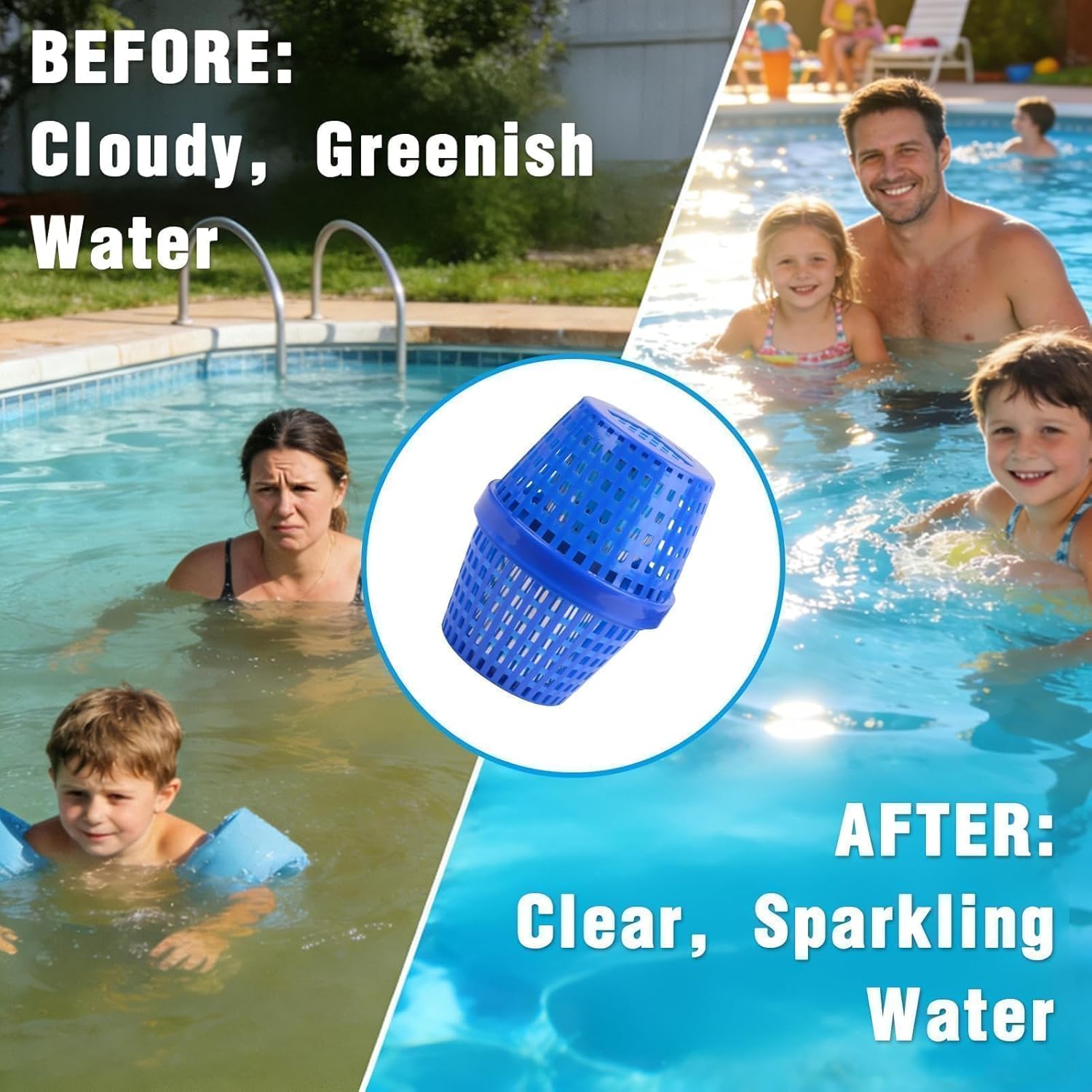 Replacement for PoolRX Cartridge, Fits 7.5k-20k Gallon Blue Pool Unit, for Above Ground & Inground Pools