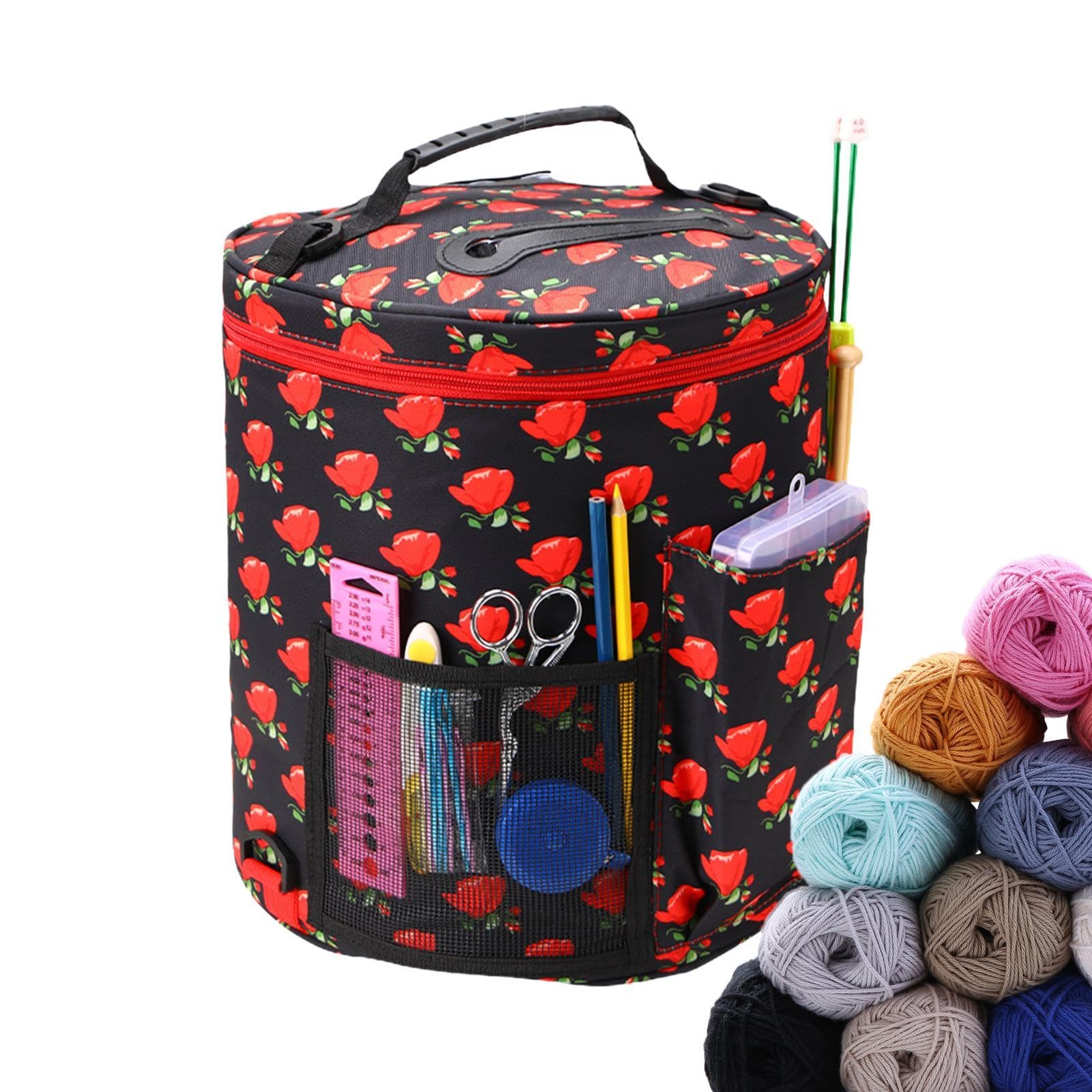 Organisateur de stockage de fils, sac à tricoter en tissu Oxford pour crochet