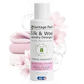 Heritage Park Silk & Wool Spring Magnolia Floral Scent, pH-Neutral Laundry Detergent - Enzymes-Free, Ultra Concentrated (4 fl oz Trial Size)