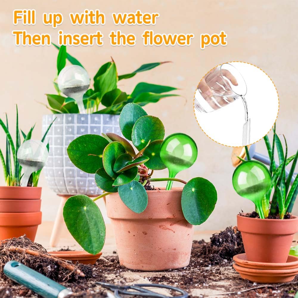 6 Pièces Globes d'arrosage, Boules Automatique Matériel d'Arrosage Automatique en PVC pour Plantes, Globes d’arrosage Plastique Transparent pour Plantes de Jardin Bonsaï Plantes en Pot