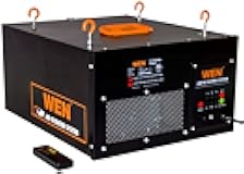 3410 3-Speed Remote-Controlled Air Filtration System (300/350/400 CFM), Basic w/ RF Remote (400 CFM) , Black