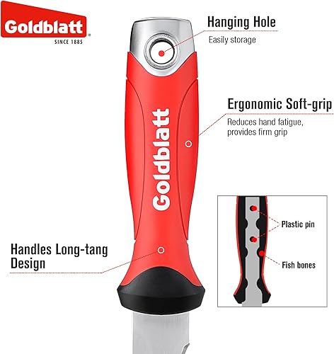 Miniatura 5 de Goldblatt Cuchillo de aislamiento, hoja de acero inoxidable de 8 pulgadas, cuchillo de utilidad de doble cara afilado dentado para cortar