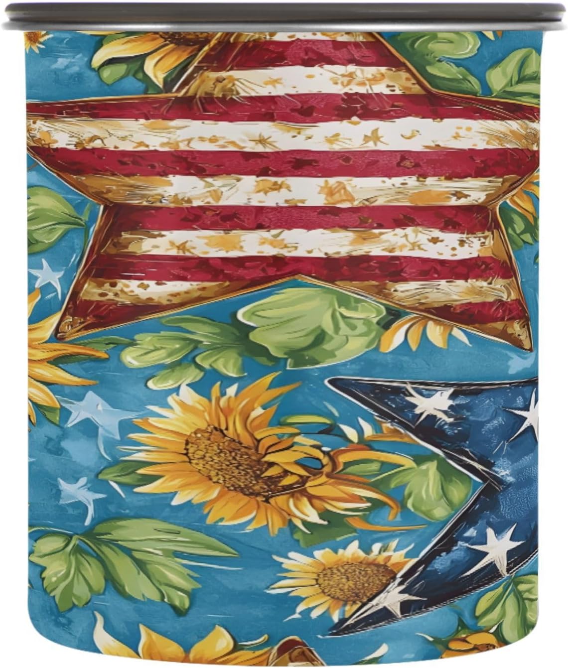 ALAZA Blossom Sunflower Star Flower Coffee Canister 30oz