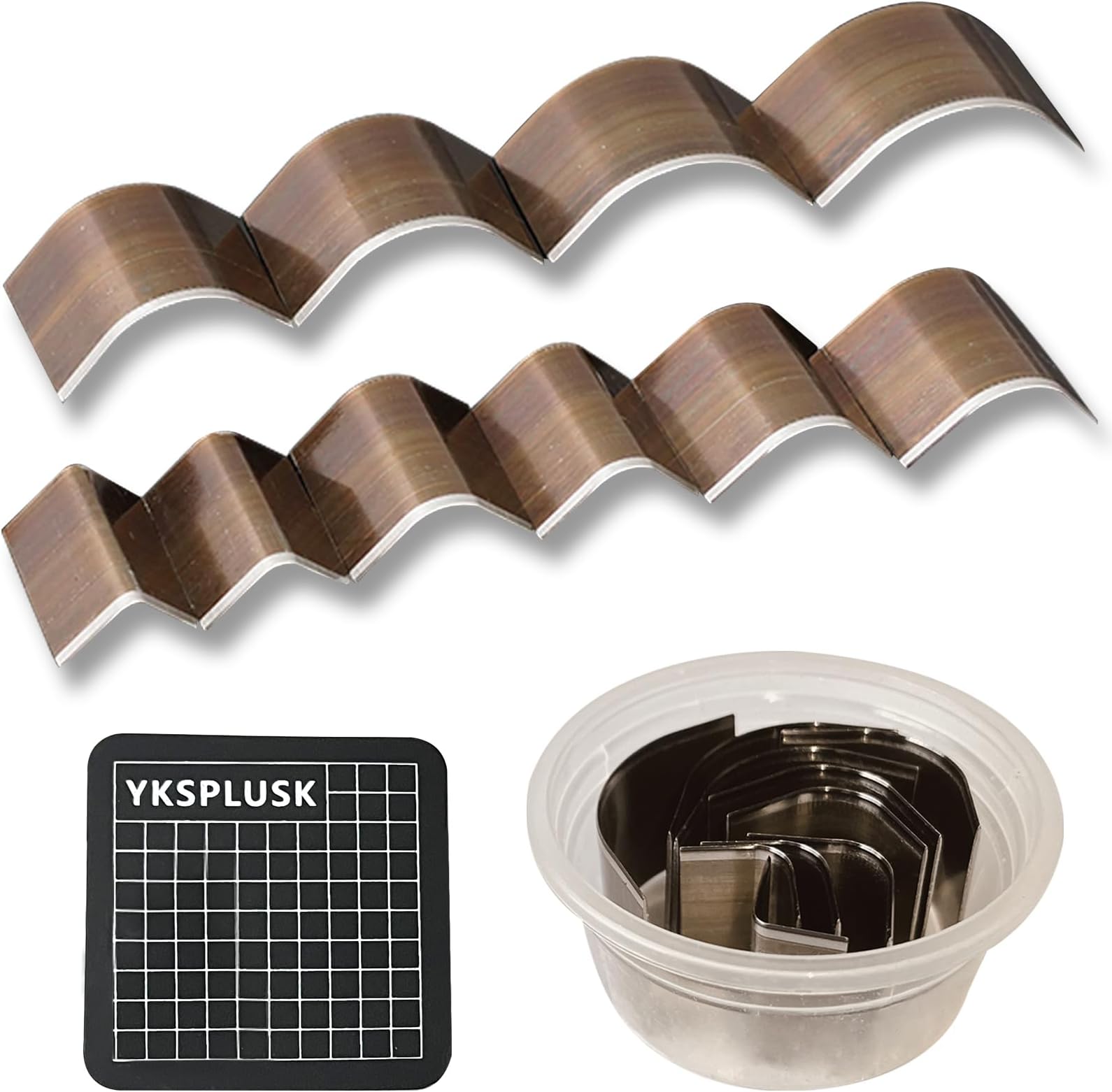 10 Pieces Leather Corner Punch Set, Leather Corner Cutter End Punch Tool, High Carbon Steel Edge Cutter Corner Trimmers with Mat, Cutting Dies Edge Trimmers Kit for DIY Leathecrafts