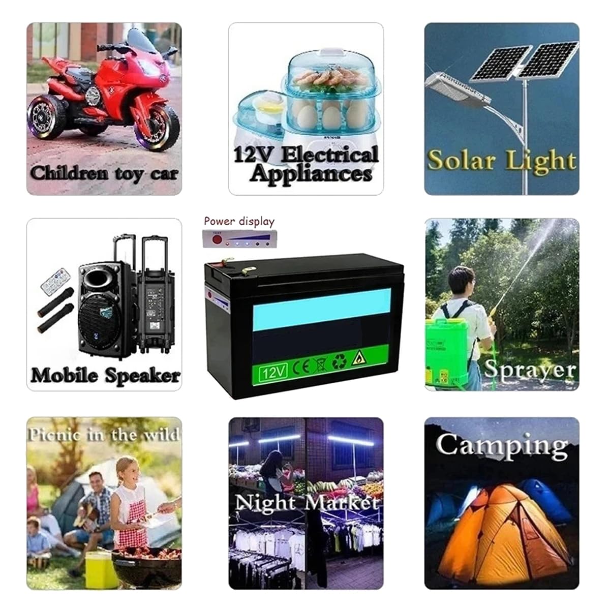 Ładowanie 12V 3.5Ah 7Ah 10.5Ah 14Ah 18Ah 20Ah 25Ah bateria litowo-jonowa zapasowa bateria do 12 woltów elektryczna zabawka samochodzik zapasowa bateria 150x96x65mm