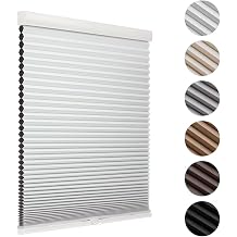 MYshade Cordless Blackout Cellular Shades for Windows, Honeycomb Window Shades with Thermal Insulation, Child & Pet Safe Room Darkening Shade, Easy Install, 45" W x 64" H, White