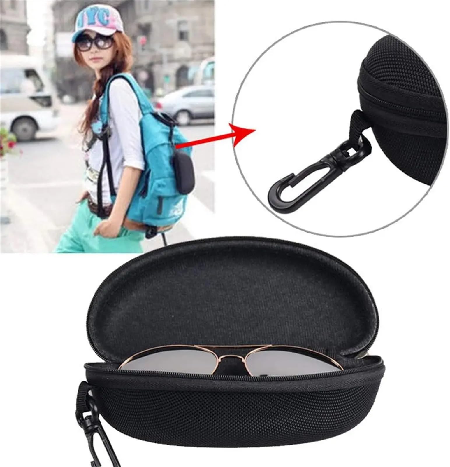 Men's And Women's Portable Thickened Sunglasses Glasses Case Pour Femmes et Hommes