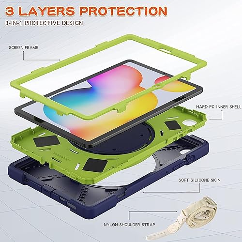 Miniatura 159 de Funda resistente para Galaxy Tab S10 Ultra 2024/S9 Ultra 2023/S8 Ultra 2022, funda híbrida resistente con soporte para bolígrafo S, funda a prueba