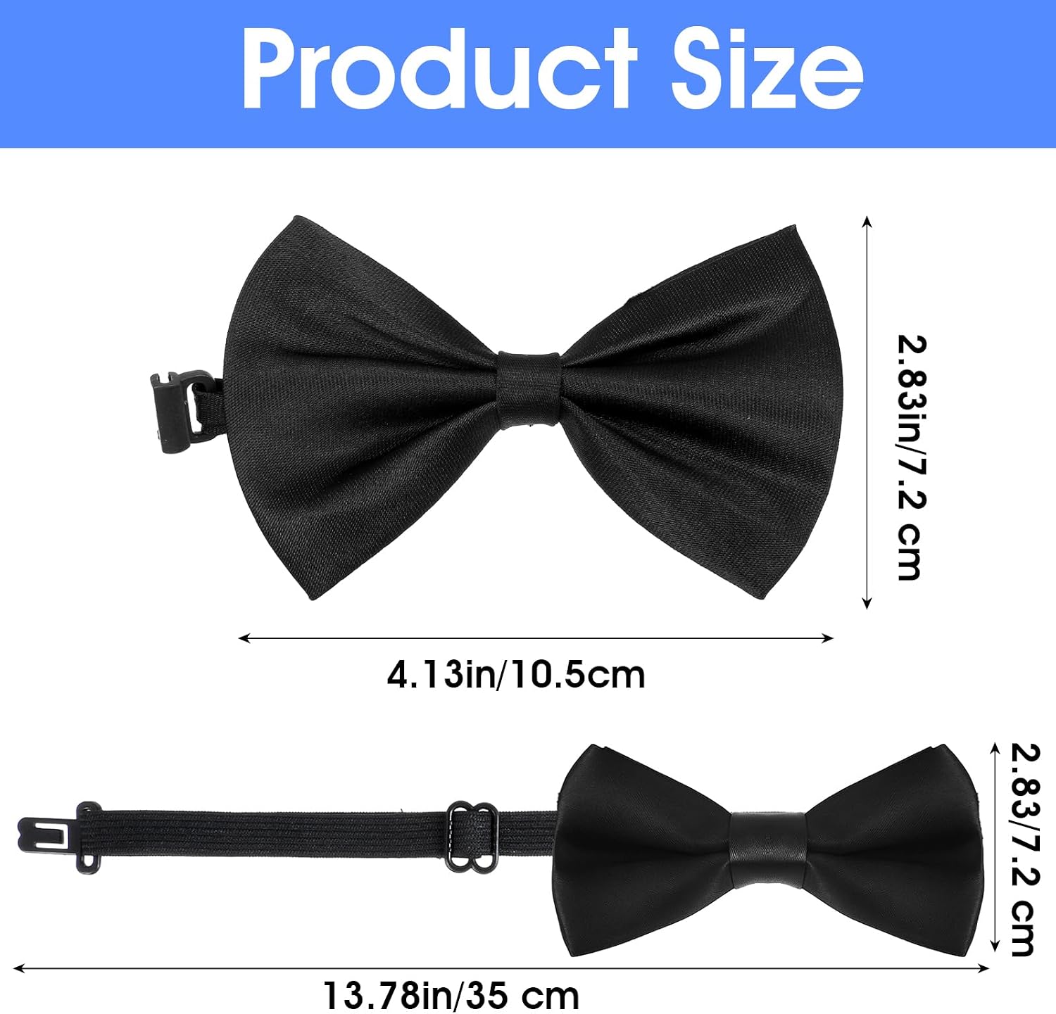 Adjustable Kids Bow Tie Pre-tied Bowtie Neck Bowtie for Men Women Kids Wedding Costume Photo Party Formal