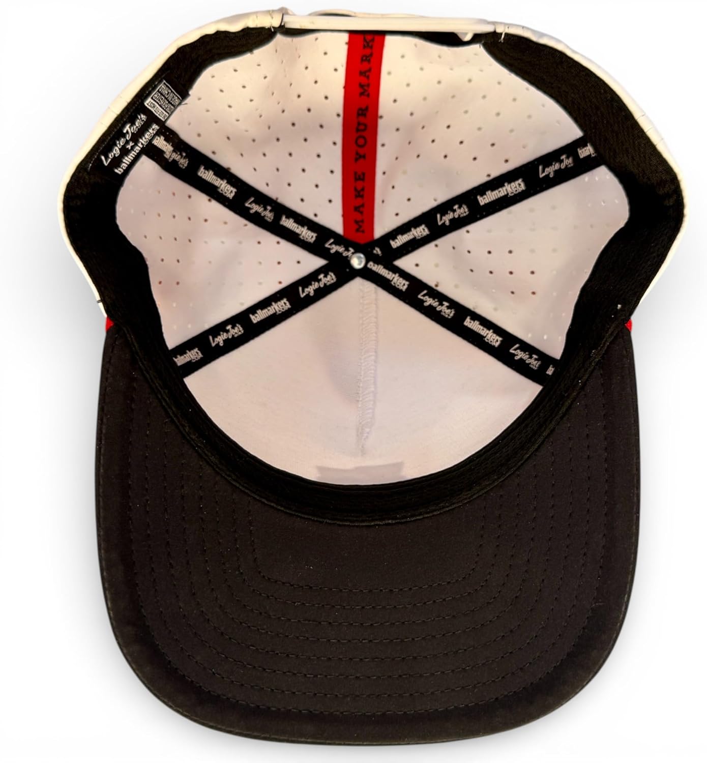 Logie Joe's Pocket Aces Golf Hat | Snapback Cap | Built-in Magnetic Ball Marker Holder + Marker Included | Adjustable Gray & Black