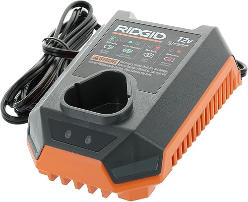 Ridgid R86045 Genuino OEM 12 Volt, 35W, 60Hz Cargador de batería de iones de litio (batería no incluida, solo cargador)