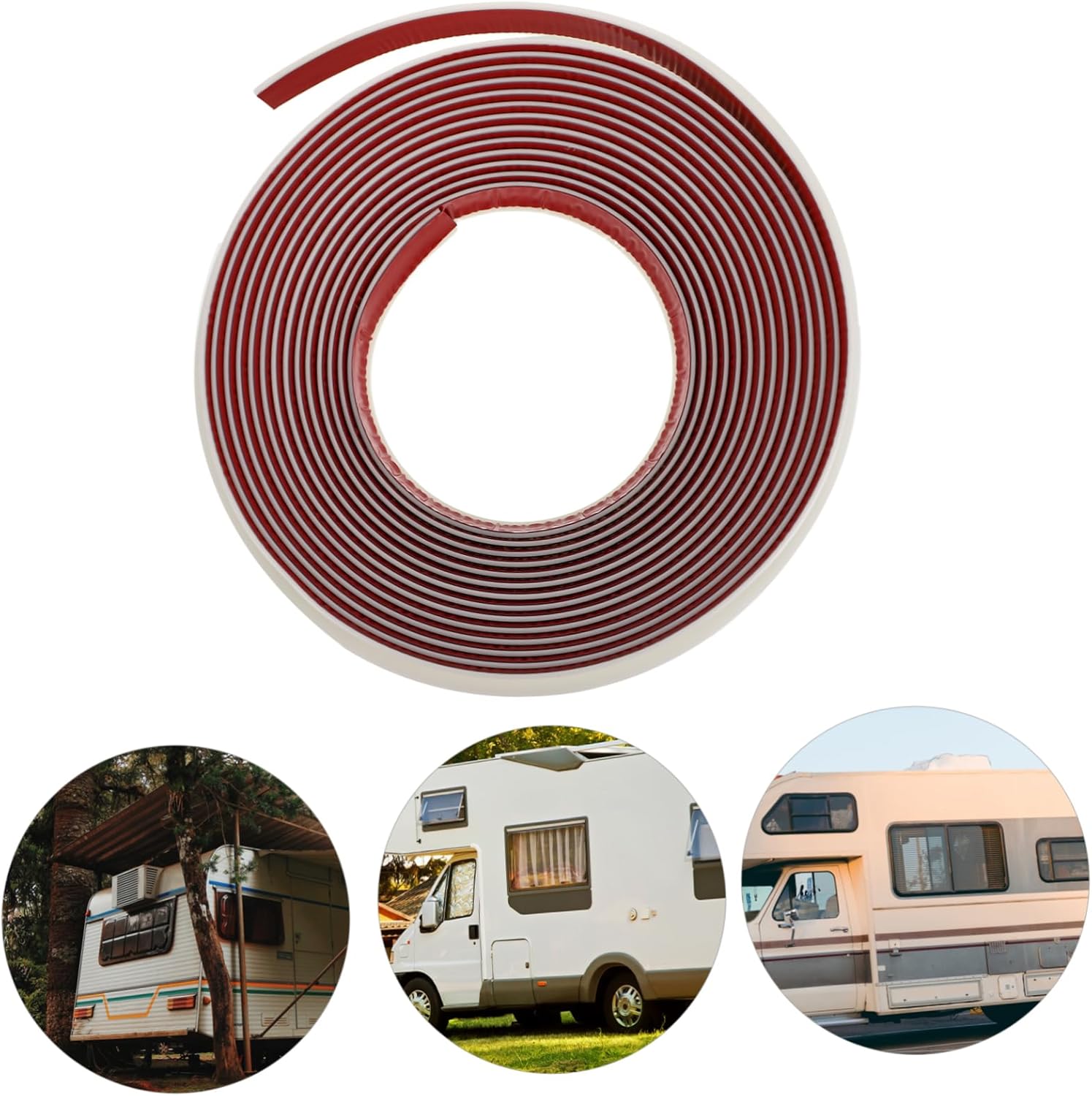 PVC Rain Diverter Strip for Rvs and Trucks J-Shaped Gutter Rail for Roof Water Drainage Easy Installation Rainwater Diversion White Weather Stripping