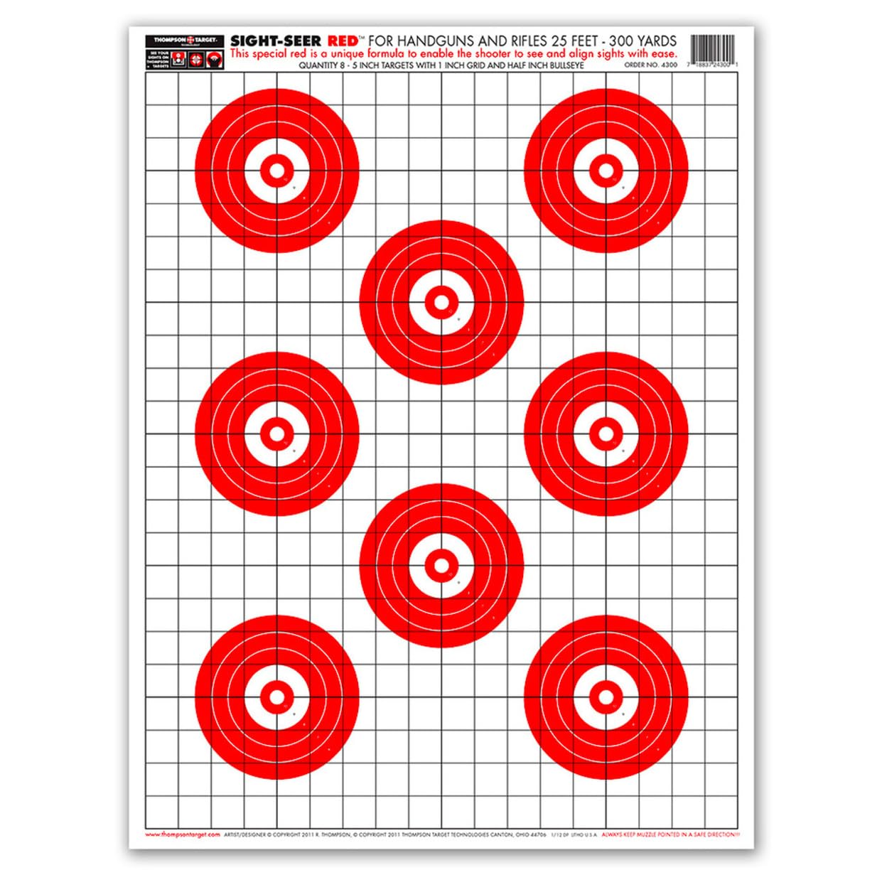 Thompson Target4300-20 Sight-Seer Red 19"X25" (20 Pack)