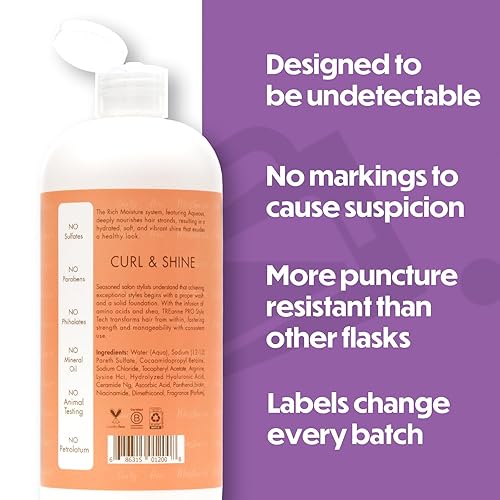 Miniatura 3 de ShamBooze - Juego de frasco disfrazado de Smuggle Mug  Recipientes de champú vacíos con sellos de tapa  Botellas de acondicionador falsas  Ocultar