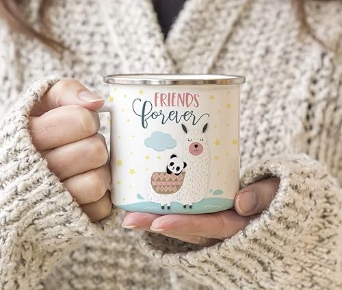 Vista 109 de Andaz Press Taza de café de acero inoxidable con temática de alpaca de llama de 11 onzas, regalo de broma, colorido bohemio con gráficos de llama