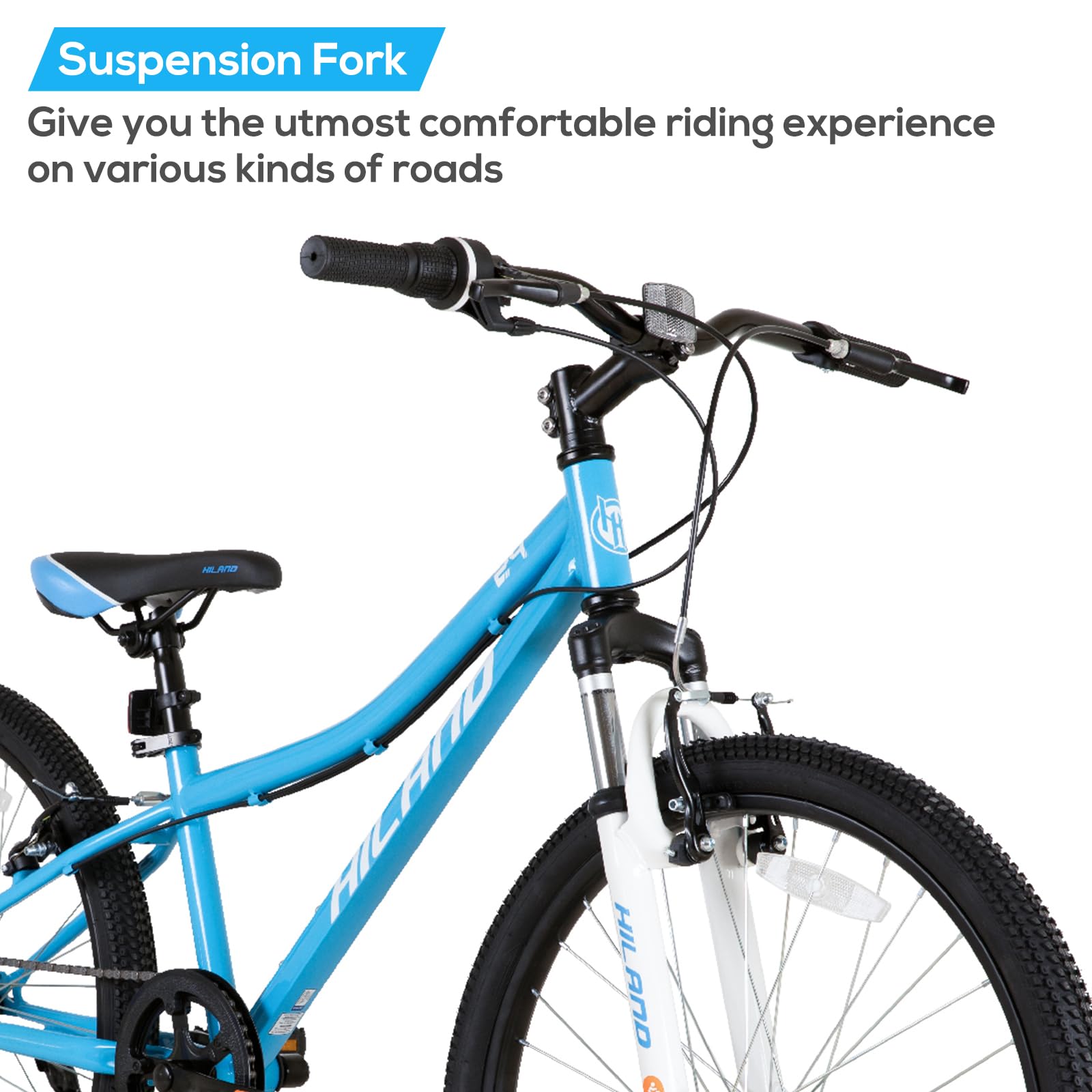Hiland Mountain Bike Bambini 20/24 Pollici - 6 Velocità Con Cambio Twist