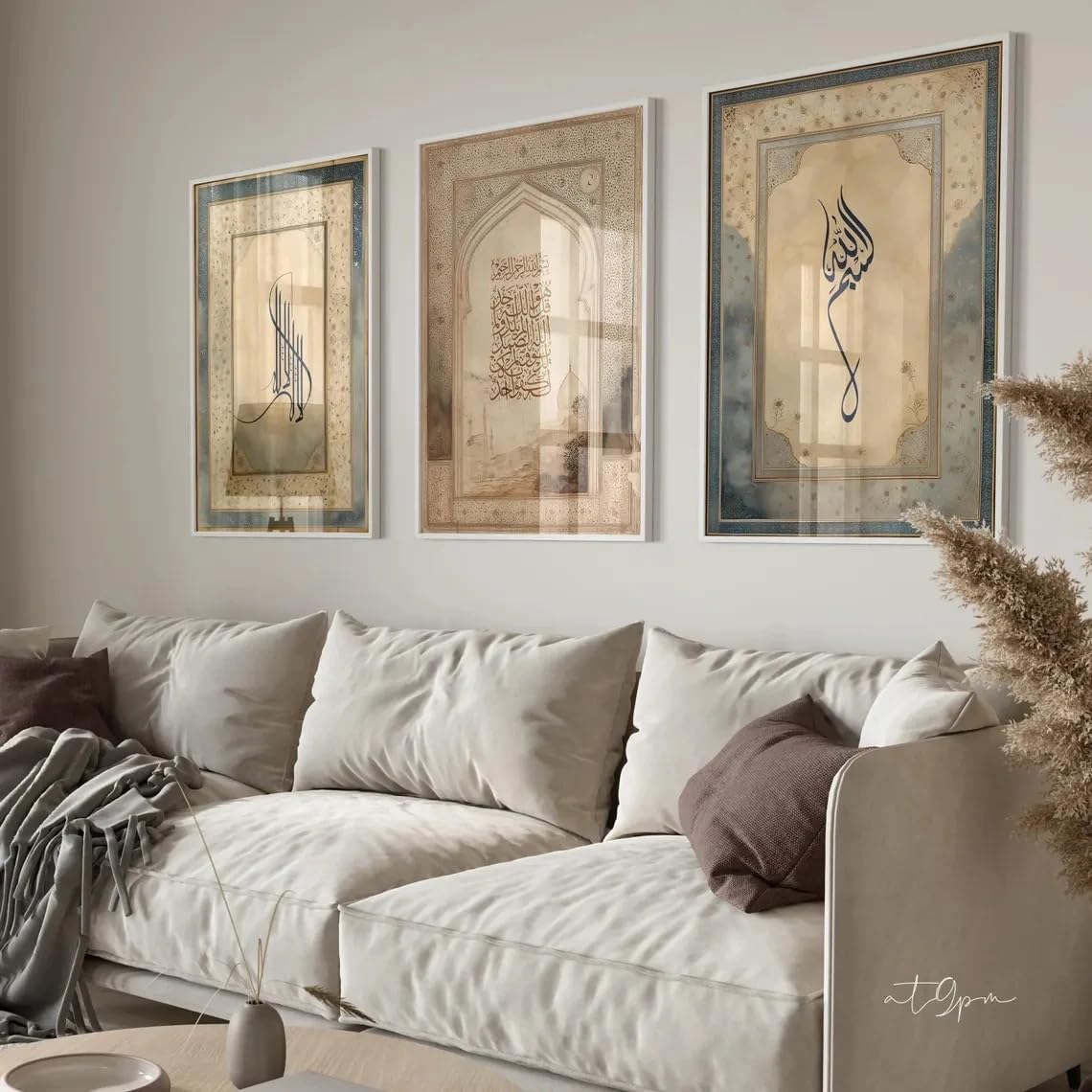 Dittelle Modern,Religion Islamic Calligraphy Quran Wall Art Print Canvas Painting Poster Picture For Living Room, Home Decor(30x40cm/3PCS Frameless)