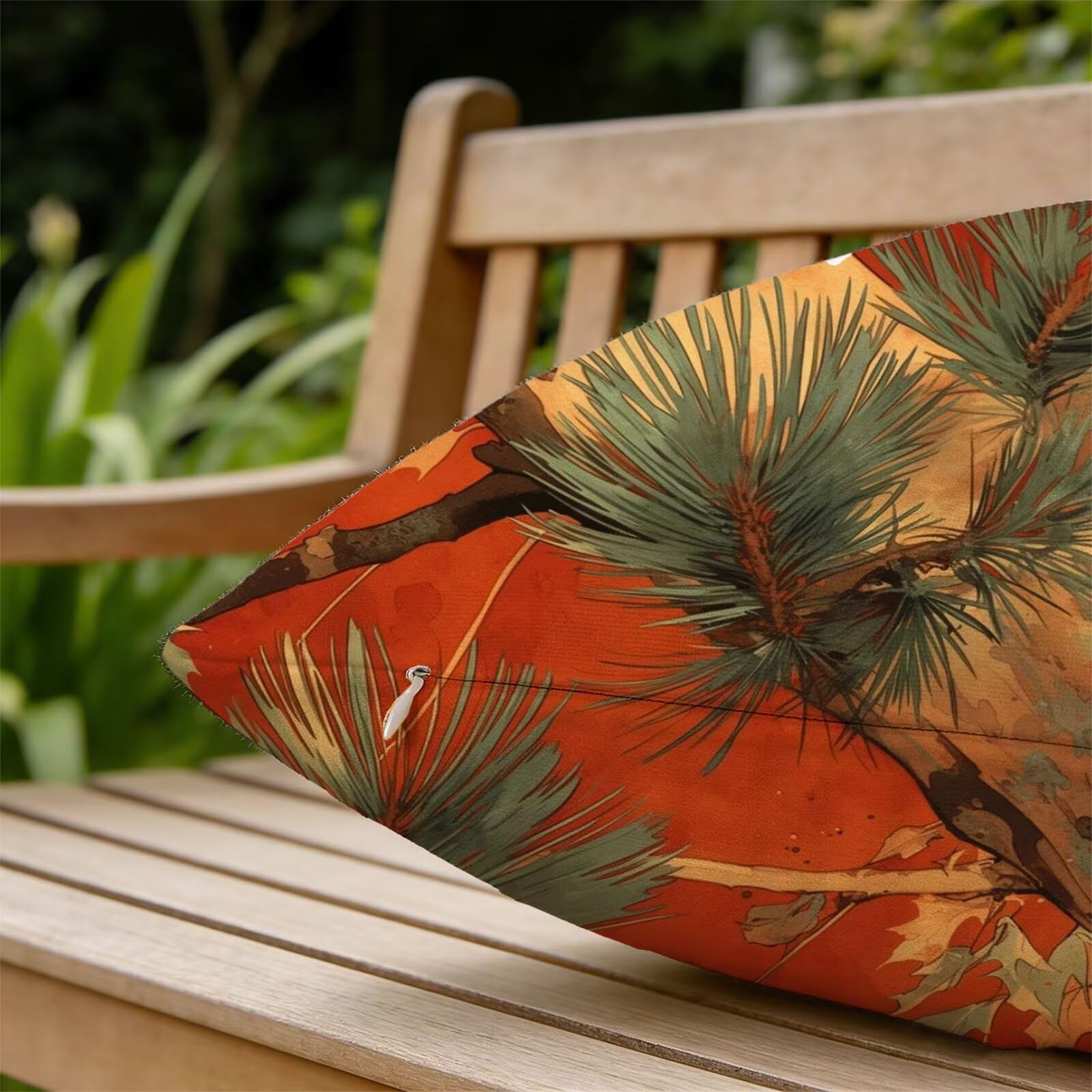Générique Housse Coussin Exterieur Impermeable 30x50cm Rouge Décoratif Taie d'oreiller Decoration Feuilles Tropicales Housse de Coussin Exterieur Impermeable pour Salon de Jardin Lot 2. T-1679