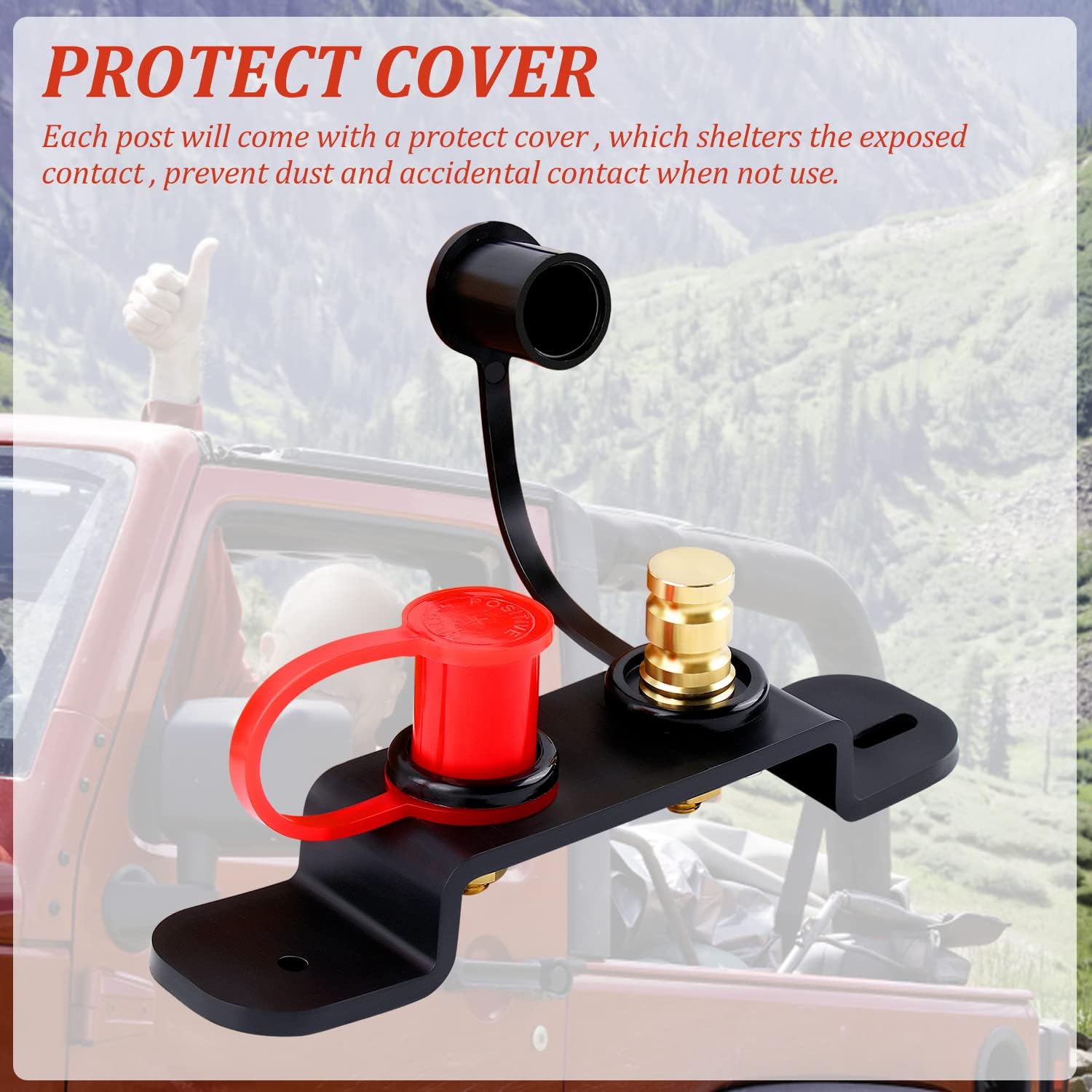 Knoweasy Heavy-Duty Battery Relocation Kit with Remote Terminal Posts, Bracket and Cables for Cars, Can-Am X3, UTV and ATV - Quick and Easy Charging, Water-Resistant, Fits 2 or 4 Seat Maverick X3