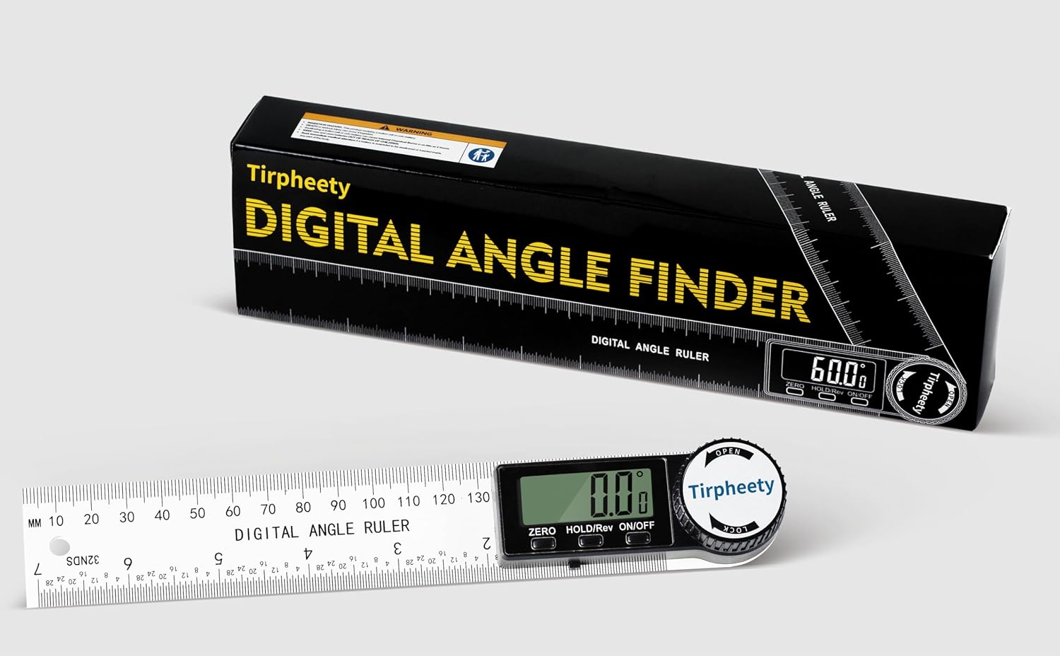 Digital Angle Finder Protractor, 3rd Generation Quick Display Angle Gauge Ruler, 7-Inch (200mm) Professional Measuring Tool for Woodworking, Carpentry, and Construction