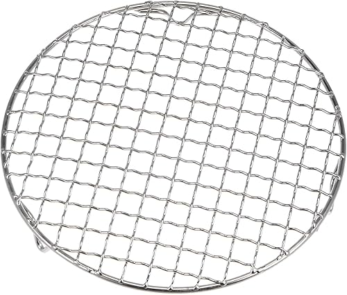 Miniatura 31 de HARFINGTON Rejilla redonda de 6.5 pulgadas de acero inoxidable 201 con alambre cruzado para barbacoa con patas de 0.787 in para cocinar hornear al