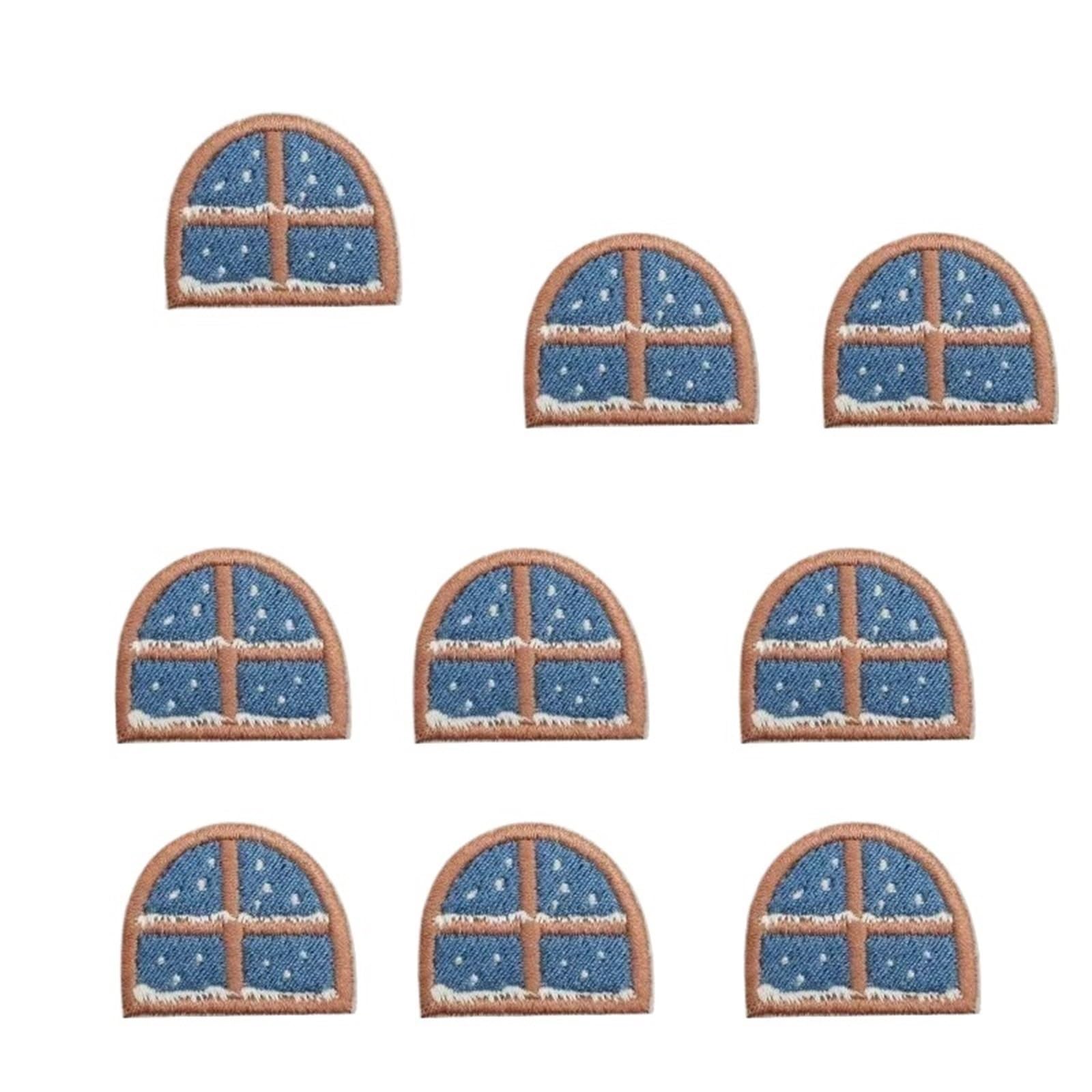 Wtaxbh Color 6 Iron On Patches 10Pcs Of Multiple Polyester Flower Pattern Embroidery Patches,Can Diy Phone Cases,Hat(Color 6)