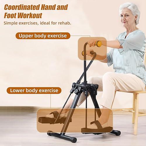 Vista 21 de Arm and Leg Pedal Exerciser for Seniors - Seated Pedal Exerciser for Elderly, Stroke Recovery Pedal Exercise Equipment for Senior, Knee & Foot