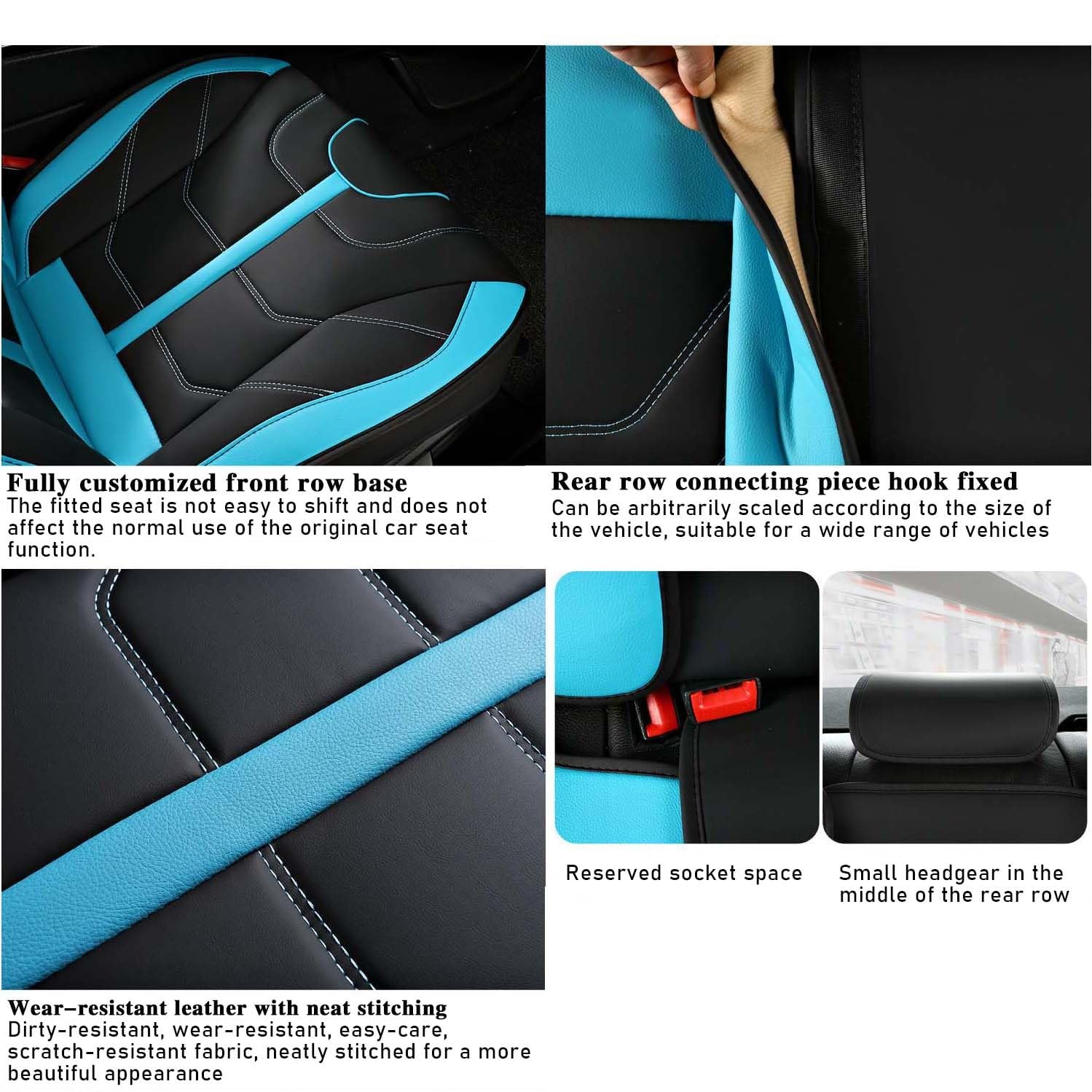 Respaldo Cubierta Protector Funda Asiento Coche Cojín Cubre Silla Cuero Ventilación Antideslizante para VW Passet, Jetta, Jetta GLI, Jetta, Hybric (Color : Grey-Full Set-Standard)