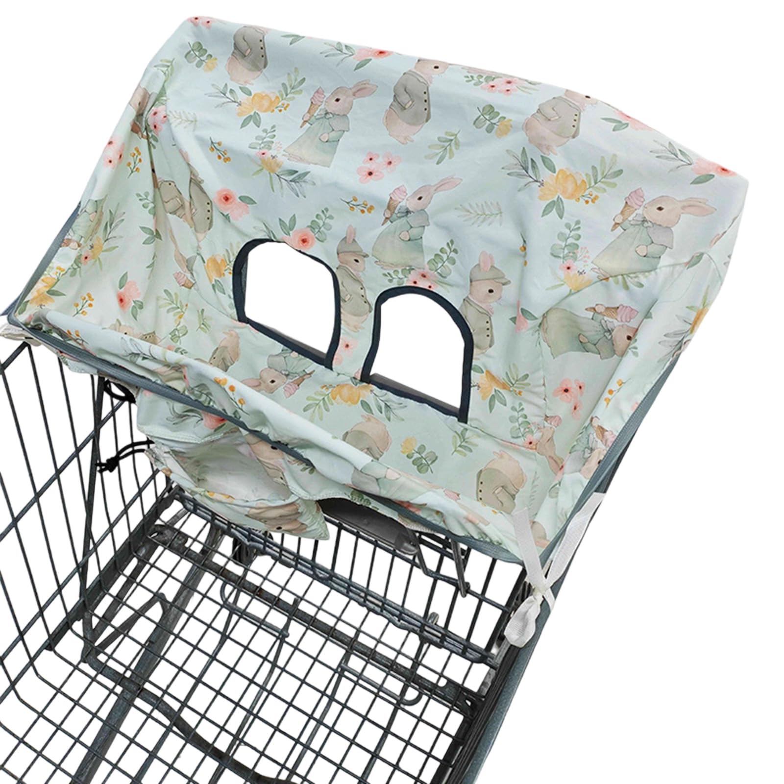 Portable 2 in 1 Baby Shopping Cart Sleeve High Chair Case Lovely Print Carry Bag Feature for Infant Toddler Outdoor High Legged Dining Chair