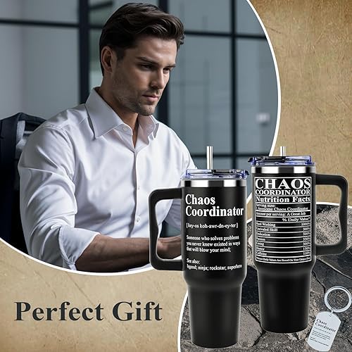 Miniatura 2 de Chaos Coordinator - Vaso de 40 onzas, taza del coordinador del caos, botella de agua del coordinador del caos, regalos de agradecimiento, regalos de