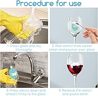 Vista 5 de Kit de crema de cristal para iniciación de 13 onzas para diseños intrincados, manualidades de bricolaje con 3 pinceles de aplicación, 1 cinta