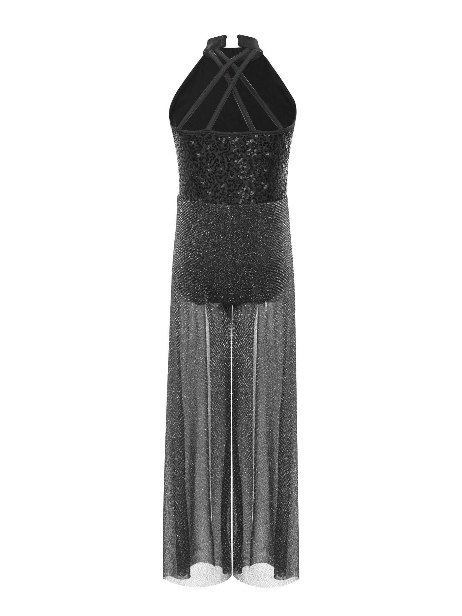 Oyolan Bambina Tuta Danza Balletto Lirico Tuta Danza Contemporanea Costume Paillette Unitard Ginnastica Abito da Balletto